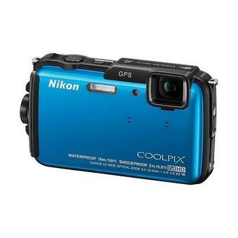 Nikon COOLPIX AW120 16 MP Waterproof Digital Camera Blue  