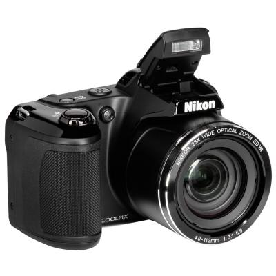 Nikon Coolpix L340 Kamera Prosumer - Black + Free Memory Sandisk 8 GB + Tas + Screen Guard