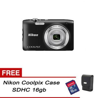 Nikon Coolpix S2900 20MP - Hitam - Free SDHC 16GB + Nikon Coolpix Case  