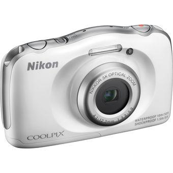 Nikon Coolpix S33 Digital Camera (White)  