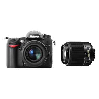 Nikon D7000 with 18-55mm VR + AF-S 55-200mm VR Black  