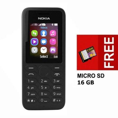 Nokia 130 Dual SIM - Black + Free Micro SD 16GB