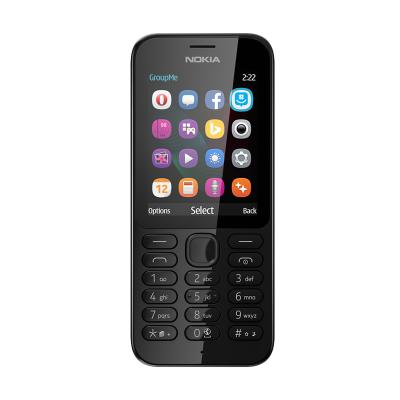 Nokia 222 Black Handphone [16 MB/Dual SIM]