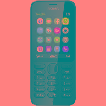Nokia 222 Dual Sim - Hitam  