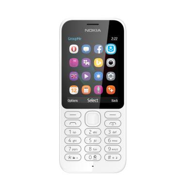 Nokia 222 White Handphone [16 MB/Dual SIM]