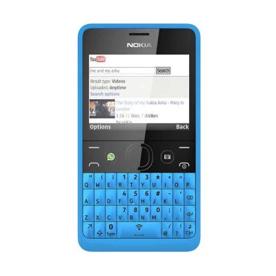 Nokia Asha 210 Dual SIM Cyan - Handphone