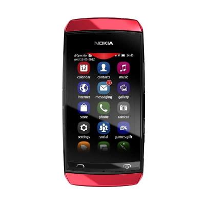 Nokia Asha 305 Dual SIM Red - Handphone
