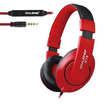 OEM OVLENG X13 Universal Stereo Headset with Mic (Red)  