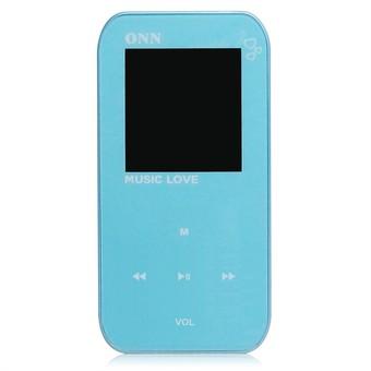 ONN Q2 Sport 4GB Ultraslim 1.5 Inch LCD MP3 Player Blue  
