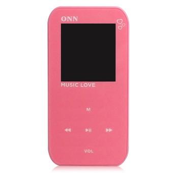 ONN Q2 Sport 4GB Ultraslim 1.5 Inch LCD MP3 Player Pink  