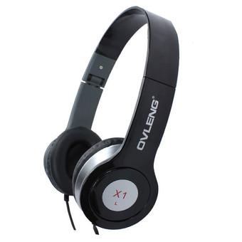 OV X1MV Computer Headphone Noise Cancelling Microphone Headband Wired Headphone Black (Intl)  
