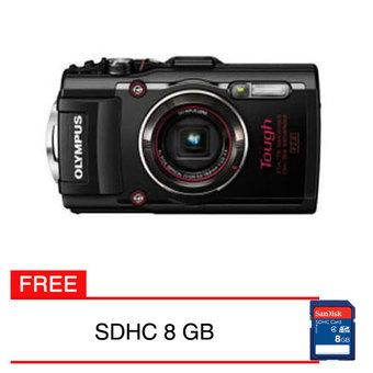 Olympus Kamera TG4 - 16 MP - Hitam + Gratis SDHC 8 GB  