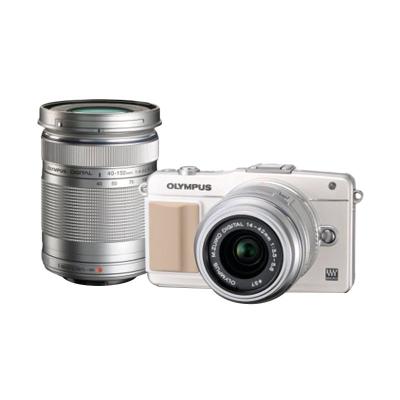 Olympus PEN E-PM2 14-42 mm Putih Double Zoom Kit Kamera