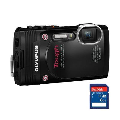 Olympus TG-850 IHS Hitam + SDHC 8 GB Kamera Pocket