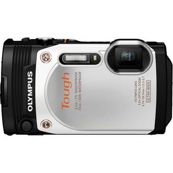 Olympus TG-860 Stylus Tough 16MP Optical Zoom Digital Waterproof Camera (White)  