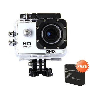 Onix Action Camera 720p DV508C1 Putih Action Camera [8 MP] + Battery 900 mAh