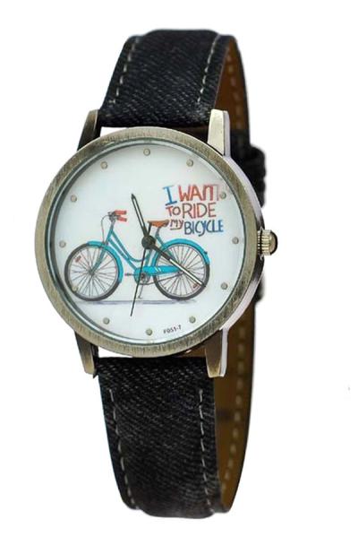 Ormano Fashion Fun Bicycle Watch Black - Jam Tangan Unisex