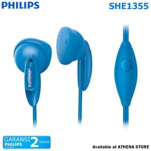 PHILIPS SHE1355 In-Ear Headphone with Mic Bass Vents - Blue