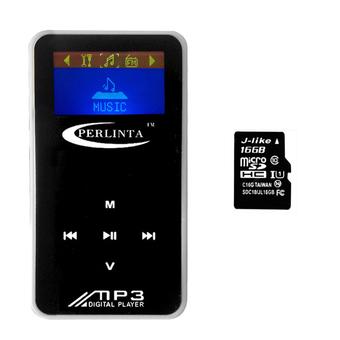 PLT-105 16G TF Card Type MP3 Music Player Bundles With Earphone And USB Cable (Black) (Intl)  
