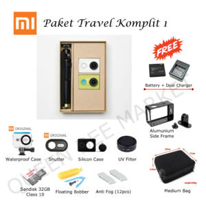 Paket Komplit Xiaomi Yi Camera - Travel Edition ( Komplit 1 )