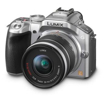 Panasonic Lumix DMC-G5W Kit with 14-42mm 45-150mm Lens Digital Camera silver  