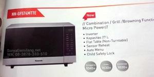 Panasonic Microwave NNGF574 Grill Flatt Inverter Asli, Baru, Garansi