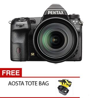 Pentax K3-II Black 16-85 WR Kit - 24 MP - Hitam + Gratis Aosta Tote Bag  