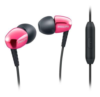 Philips Earphone with Microphone SHE 3905 - Pink