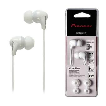 Pioneer SE-CL501-W Fully Enclosed Dynamic In Ear Headphones SECL501 White  