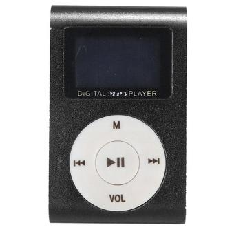 Pods MP3 Player TF Card with Small Clip Silver and LCD Screen - Black  