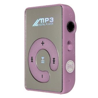 Portable Mini Clip MP3 Player Support 8GB with USB Cable Earphone Light Purple (Intl)  