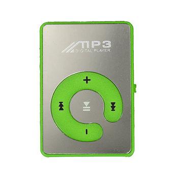 Portable Mini Clip MP3 Player Support 8GB with USB Cable Earphone Green  
