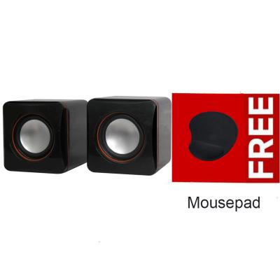 Pro Speaker Usb Multimedia - Hitam + Free Mousepad
