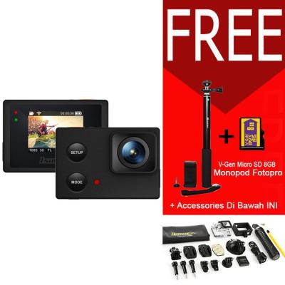 Promo Actioncam Isaw EDGE format 4K FuLL HD GARANSI 2Thn + FREE Monopod Fotopro dan Memory Vgen 8G