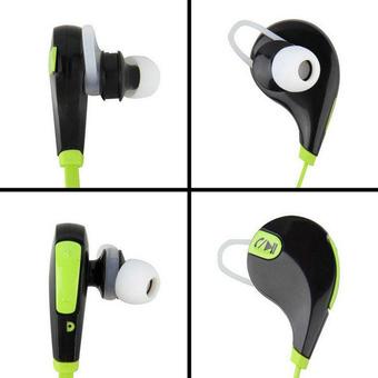 QY7 Wireless Bluetooth 4.1 Stereo Earphone Fashion Sport Running Studio Headphone With Microphone (Black) (Intl)  