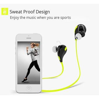 QY7 Wireless Bluetooth 4.1 Stereo Earphone Fashion Sport Running Studio Headphone With Microphone (Blue) (Intl)  
