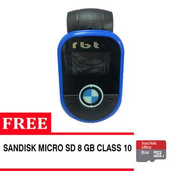 RBT CG-93 Car MP3 USB/TF Player With FM Modulator - Biru + Gratis Sandisk 8Gb Class 10  