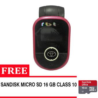 RBT CG-93 Car MP3 USB/TF Player With FM Modulator + Gratis Sandisk Micro SD 16 GB Class 10 High Speed - Merah  