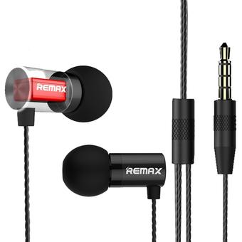 Remax Earphone with Microphone - RM-600M - Hitam  