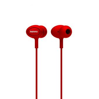 Remax RM 515 Earphone Universal Smartphone Stereo Sound Headphone - Merah  