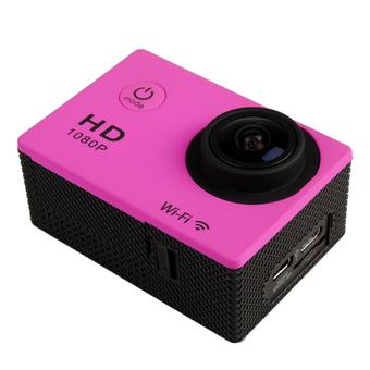 SJ4000 W8 12MP HD 1080P WiFi Helmet Sport Mini DV Waterproof Camera with Battery (Pink) (Intl)  