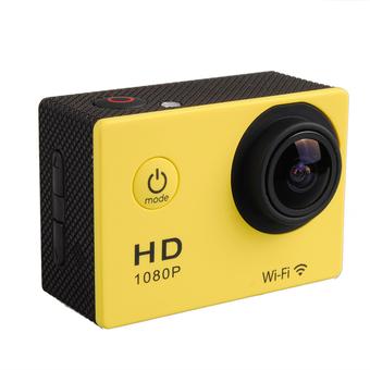 SJ4000 W8 12MP HD 1080P WiFi Helmet Sport Mini DV Waterproof Camera Yellow (Intl)  