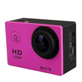 SJ4000 W8 12MP HD 1080P WiFi Helmet Sport Mini DV Waterproof Camera Pink (Intl)  