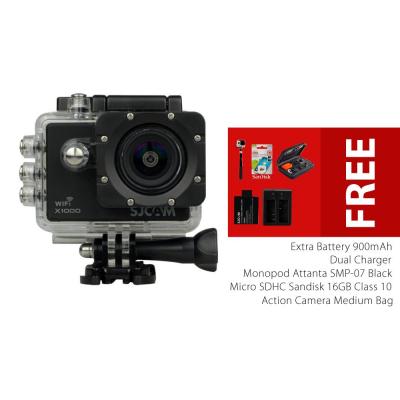 SJCAM COMBO EXTREME X1000 WIFI Limited Edition (SJ4000 2nd Generation With LCD 2") Action Camera - Hitam