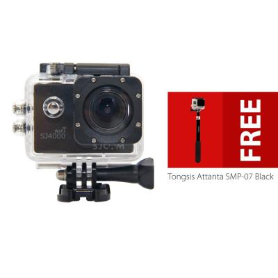 SJCAM SJ4000 WiFi Novatek GoPro Killer Sports Cam - Hitam + Gratis Tongsis Attanta SMP07