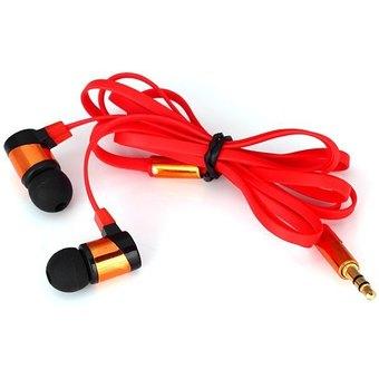 SMZ658 Professional 1.1M In-ear Headset Perfect Hifi Sound Earphone Flat Wire Good Sound InsulationÔºàRedÔºâ  