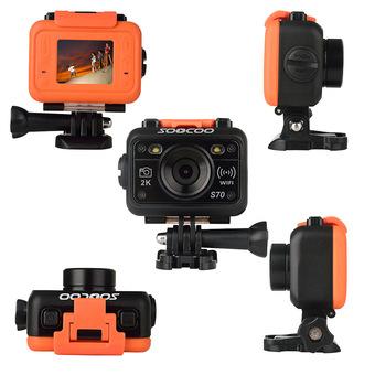 SOOCOO S70 Waterproof WiFi Action Camera with Remote Control (Orange)  