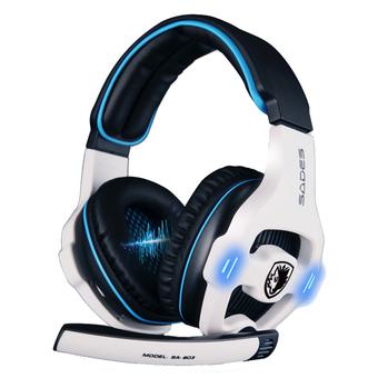 Sades Headset Professional Gaming Headset With A Microphone (White)  