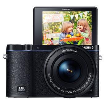 Samsung NX3300 Smart Camera with 16-50mm Power Zoom Lens Kit and Flash Black  