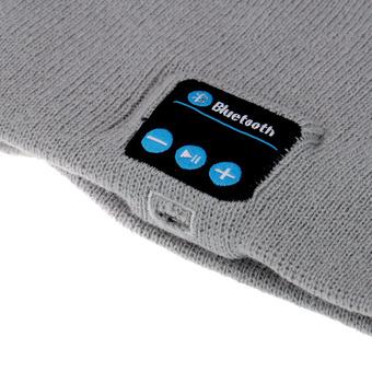 Soft Warm Beanie Hat Cap with Stereo Bluetooth Music Headphone (Light Gray) (Intl)  